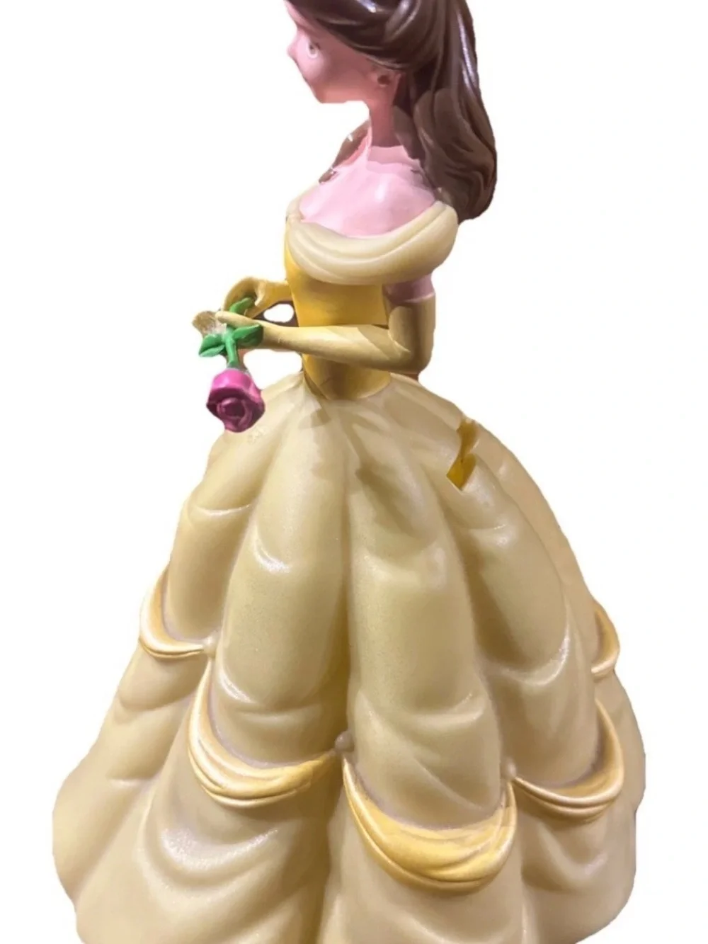 Belle Vinyl Coin Bank Disney Beauty & the Beast Movie Yellow Dress w/Rose 10